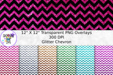 Glitter Chevron Transparent Paper Overlay - Seamless